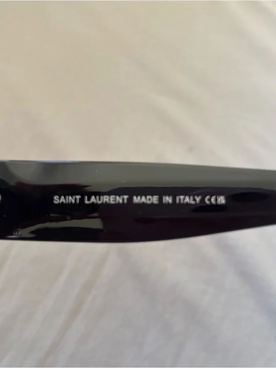 Saint Laurent Black Cat-Eye Sunglasses with Gold YSL Accent - Picture 3 of 5